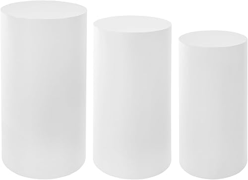 Miniatura 9 de Bathrena Soporte de exhibición cilíndrico cilíndrico para fiesta de boda, soporte de exhibición cilíndrica, soporte de decoración de arte,