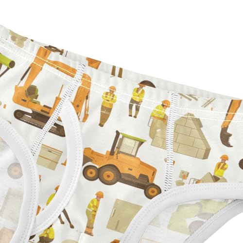KLL Building People Construction Color Cartoon Little Boys Soft Underwear Briefs Breathable Children Panties4