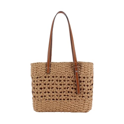 Image of Eiyye Straw Shoulder Purse Hobo Purse Tote Bag Womens Handbag Purses Beach Bag Handwoven Top Handle Purse(khaki)