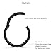 SCERRING 18G Stainless Steel Hinged Clicker Segment Septum Nose Lip Ring Hoop Cartilage Tragus Sleeper Earrings Body Piercing Jewelry 6mm 8mm 10mm 6PCS Black