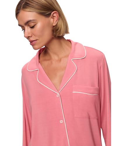Image of Eberjey Gisele Classic Women's Pajama Set | Long Sleeve Shirt + Long Pants