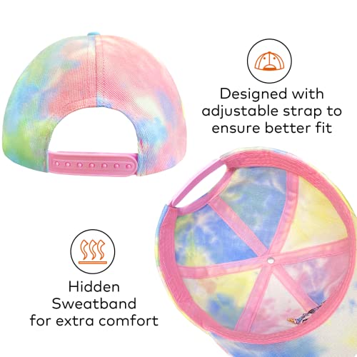 Accsa Girls Baseball Hat Summer Kids Trucker Hat Tie-Dye Unicorn Hats For Girls Adjustable Snapback thumb #4