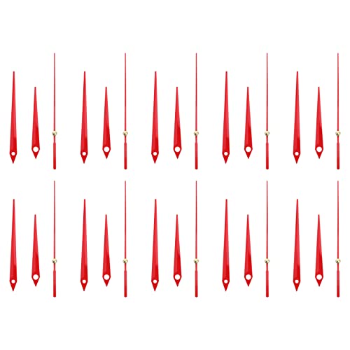 VALICLUD 10 Juegos De Agujas De Metal para Pared Alarma Electrónica Fecha Punteros De Pared Ducha Inteligente Kit De Movimiento Giratorio De Ratán Piezas De Relojes Metal Rojo