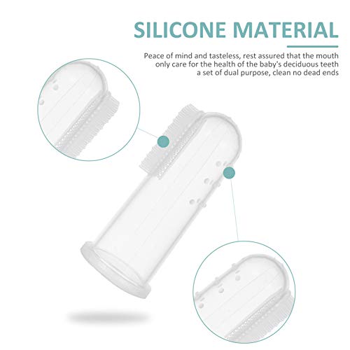 EXCEART 3 peças de escova de dentes de bebê com estojo, escova de dentes de silicone para crianças d