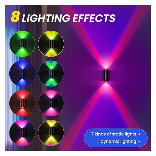 Lámpara de pared LED recargable con sensor e iluminación ascendente y descendente 4