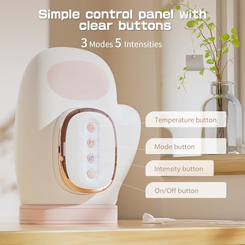 Image of Hand Massager with Heat and Compression - Cordless Electric Hand and Wrist Massager for Arthritis, Carpal Tunnel & Finger Pain Relief - 5 Levels 3D Wave Pressure, 3 Heat Settings - Ideal Gift