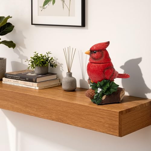 Estatua Decorativa de Cardinal Rojo de Resina Pintada a Mano miniatura 3