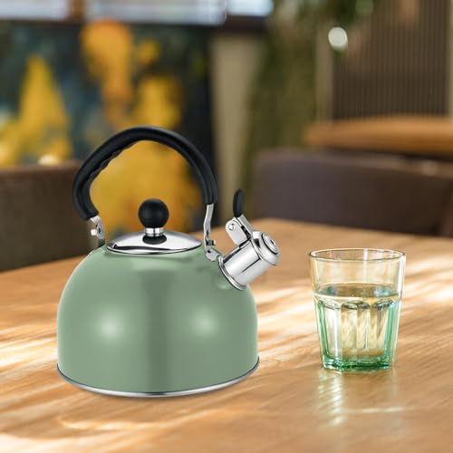 Bouilloire sifflet inox induction théière résistante verte - 8