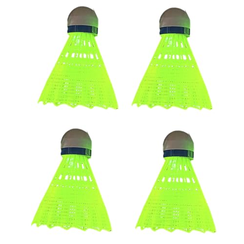 Volantes de bádminton birdiess, pelota de bádminton estable con luces, volantes de plumas de nailon birdiess, pelotas de entrenamiento de bádminton para niños y adultos, accesorios de entrenamiento