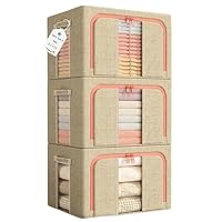 ZenCasa - Set 3 Scatole Rigide Per Armadio Con Cerniera | Pieghevoli, Impermeabili E Trasparenti | Organizzatore Salvaspazio - Foto 7