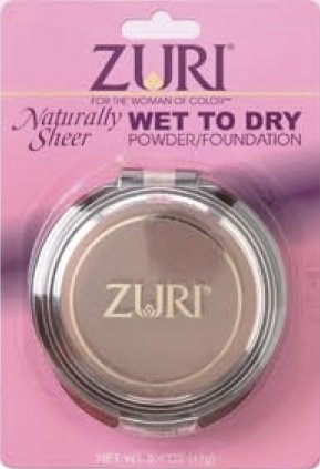 Zuri Naturally Sheer Wet To Dry Pressed Powder - Ebony Whisper