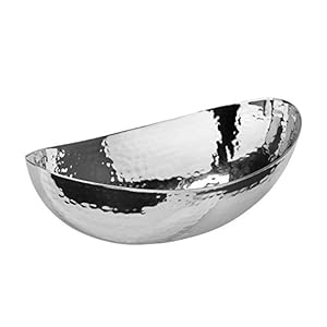 Elegance Oval Bowl, 8″, Stainless Steel, Silver