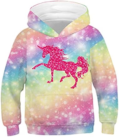 Ainuno Girls Hoodies,Unicorn Hoodie for Girls Kids Pullover Sweat...