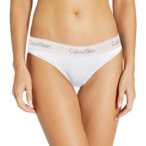 Calvin Klein Women's Customized Modern Cotton Bikini Panty, White, X-Large