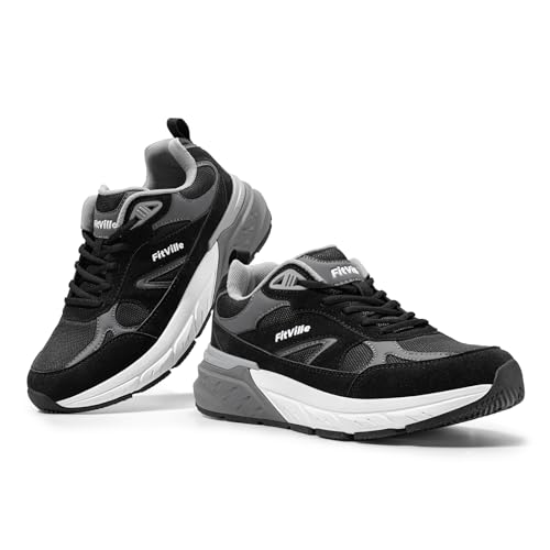 Image of FitVille Wide Walking Shoes for Men Extra Wide Width Sneakers with Arch Support for Flat Feet Heel Pain Relief Plantar Fasciitis - Rebound NEO V1