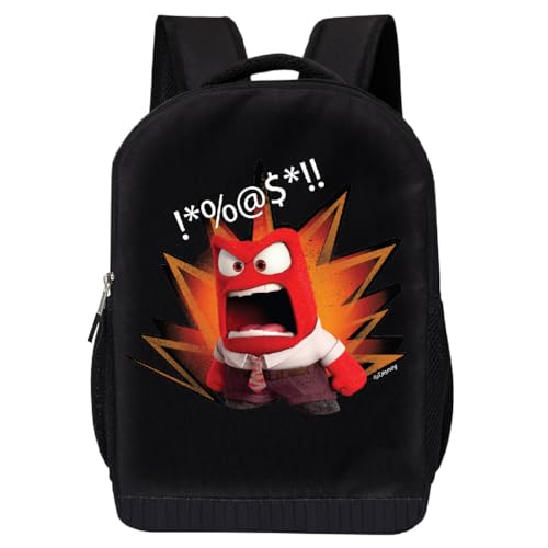 Disney Inside Out Backpack for School | Kids Shoulder Bag Travel Backpack School Backpack | Cute Kids Backpack for Boys Girls Toddlers Unisex (Anger)