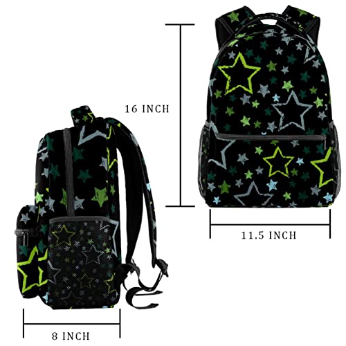 Sac à dos de voyage pour filles et garçons noir style campus - 2