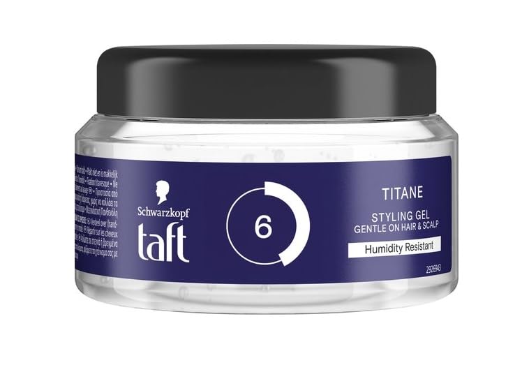Schwarzkopf Taft Power Gel Titan flacon 250 ml gel cheveux fixation forte lot 6