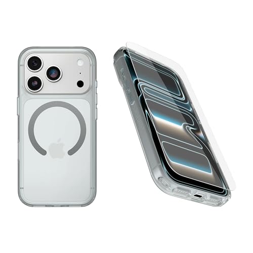 OtterBox iPhone 17 Pro (�̂�) �o���h��:Symmetry Clear Series+ �P�[�X & �X�N���[���v���e�N�^�[ - �N���A - MagSafe�ɃX�i�b�v - �����炩 - ����オ�����G�b�W���J�����ƃX�N���[����ی삵��