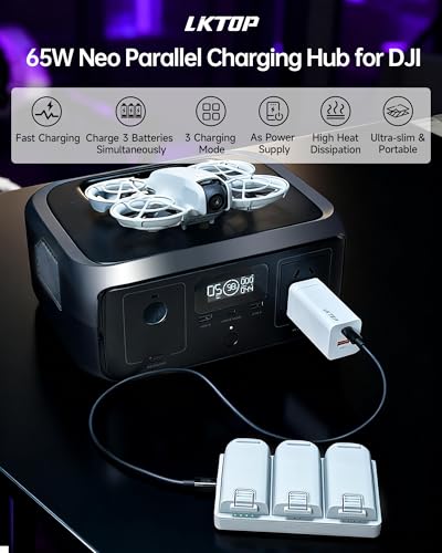 Chargeur rapide 65W pour DJI Neo LKTOP hub bidirectionnel USB-C inclus
