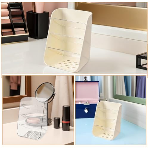 Boîte à stylos transparente en lot de 2 avec base stable pour bureau - 4