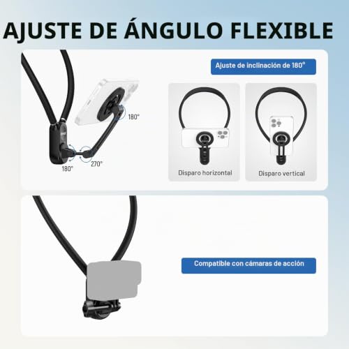 Soporte manos libres con silicona flexible y adaptadores para iPhone 15 5