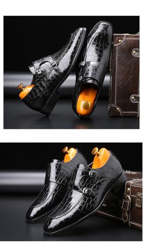 Men's Dress Shoes Oxfords are Worn with Classic Modern Dress Leather Shoes and Casual Loafers (Black,10)3