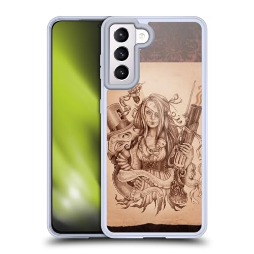 Head Case Designs �������C�Z���X���i Brigid Ashwood Octopus Pinup Girl 3 �X�`�[���p���N �W�F���P�[�X [�~���^���[�O���[�h�ی�] Samsung Galaxy S21 5G�ƌ݊���������AMagSaf