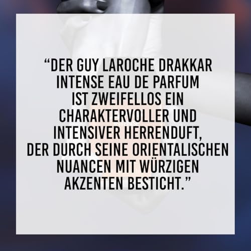 Guy Laroche Drakkar Intense Verführerisches & unwiderstehliches Eau de Parfum, Fougère-Duft mit Bernsteinnote, Langanhaltendes Männerparfum, Parfum für Männer, 100ml