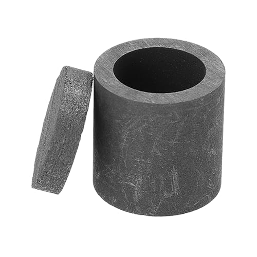 Cabilock de Grafito para Fundición Doméstica Resistente Altas Temperaturas con Tapa para Refinación y Recasting Herramienta Práctica y Duradera