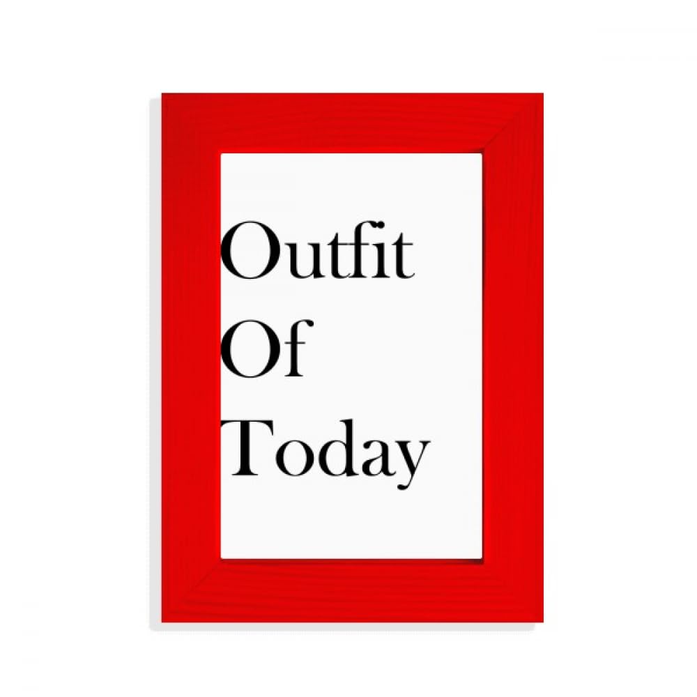 Cadre photo Art déco rouge tendance Outfit of today pour affiche et décoration murale