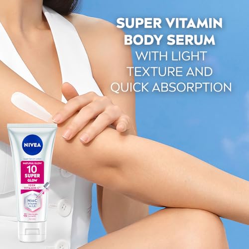 Image of NIVEA Super 10 Glow Serum Body Lotion SPF 15 Niacinamide Moisturizer 170ml