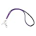 Produktbild Soleebee 80cm Bling Strass Leder Schlüsselband Umhängeband Lanyard mit Karabinerhaken Schlüsselring für Abzeichenhalter Schlüsselanhänger (Lila)