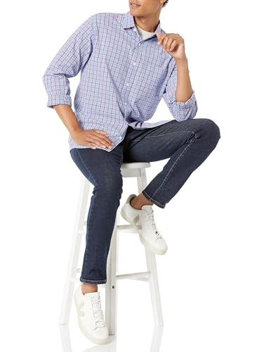 Image of Amazon Essentials Men's Regular-Fit Long-Sleeve Casual Poplin Shirt, Button Front, Business Casual, Collared