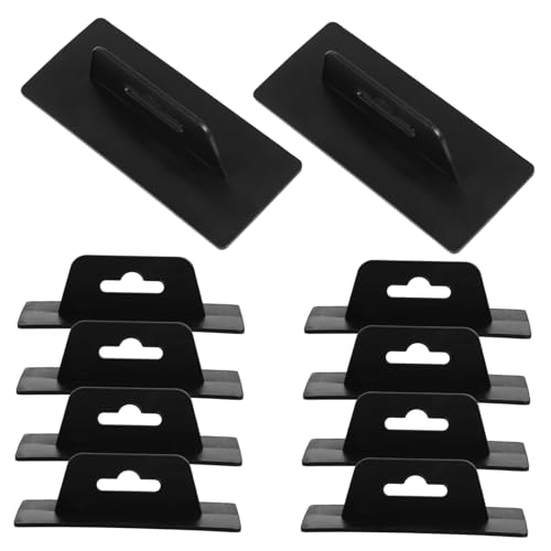 Ciieeo 20pcs Plastic Aircraft Hole Hook Slot Hangers Adhesive Display Tabs for Retail Tagging Easy Install Clothing Hangers