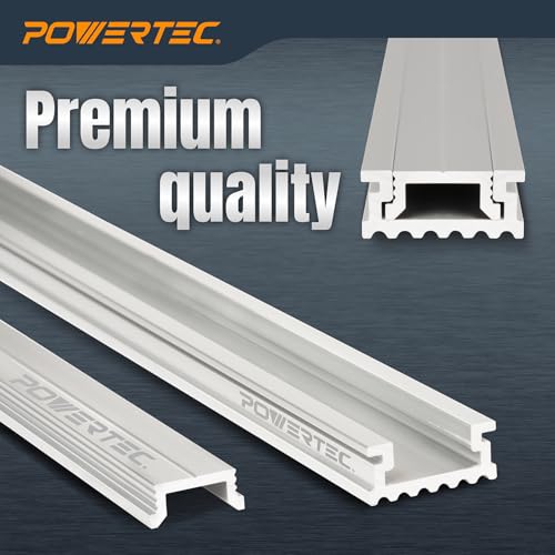 POWERTEC 32-Inch Aluminum Miter T-Track and T-Bar Set, 1 Set, for Benchtop Table Saws, Router Tables, Band Saws (72347) by POWERTEC - Image 2