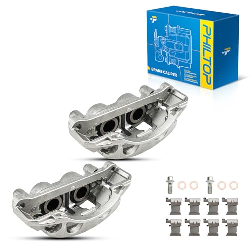 Image of PHILTOP Front Brake Caliper w /o Pads Compatible with 2011-2019 Silverado 2500 HD, 2011-2019 Sierra 2500 HD, OE# 18-B5302, 18-B5303, Replacement Disc Brake Caliper Assembly
