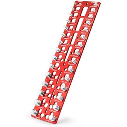 Comfylichi 30 Nut and Bolt Thread Checker, Bolt Size and Thread Gauge, 15 Metric and 15 Standard Sizes Bolt Identifier Board, Quickly Identify Nuts and Bolts Sizes Cover