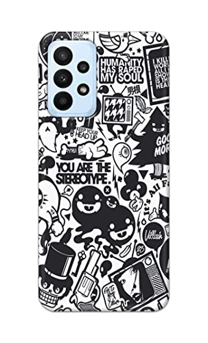 Image of Printed Hard Back Cover Case for Samsung Galaxy A23 4G | Samsung Galaxy A23 5G Back Cover (Mixed Cartoon) -702
