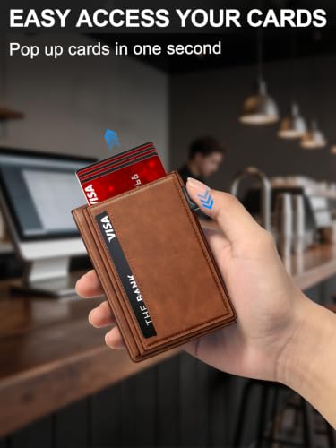 Image of Wallet for Men RFID Blocking Minimalist Card Holder Wallet for 12-14 Cards