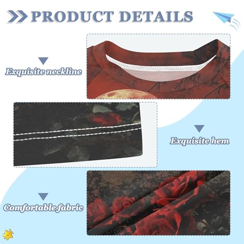 Goth Crosses Roses Sea Kids Bathing Suit UV Protection Shirts Swimwear Beach Tops 3T3