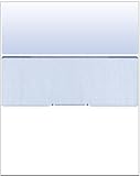 Business Voucher Check Stock - 2500 Sheets, Check in Middle, Blue Diamond