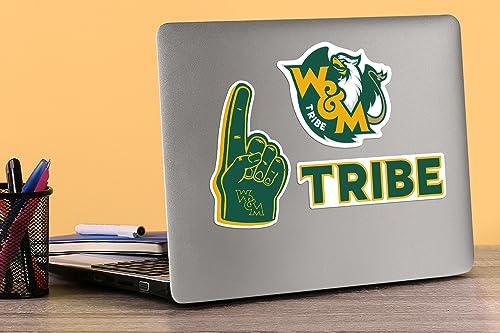 Image of College of William and Mary 9ct Vinyl Large Deluxe Stickers Variety Pack - Laptop, Water Bottle, Scrapbooking, Tablet, Skateboard, Indoor /Outdoor - Set of 9