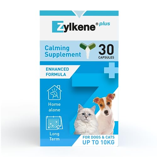 Zylkene Plus Calming Supplement for Cats & Dogs up to 10kg, Green capsule, Cats & Small Dogs