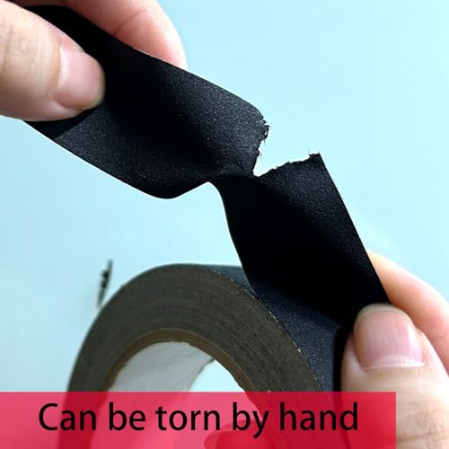 Image of Black Gaffer Tape 1 InchX 33Yards 3Rolls - Waterproof, Tearable, Writable, Matte Finish - Ideal for Labeling and Wire Management