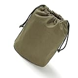 Dulcicasa OD缶ケース 巾着 収納バッグ 20x15cm キャンバス製 – ドローストリング式 耐摩耗 大容量 軽量 折り畳み可能 キャンプ アウトドア 旅行 多目的使用