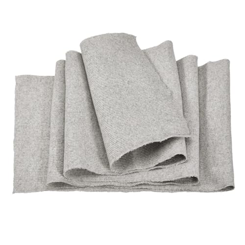 Image of MECCANIXITY 39 inch Elastic Cuffs Ribbed Trims Cotton Fabric Knit Rib Stretch Tape Cuff Sleeve Waistband for Sewing, 6 inch Wide Light Grey