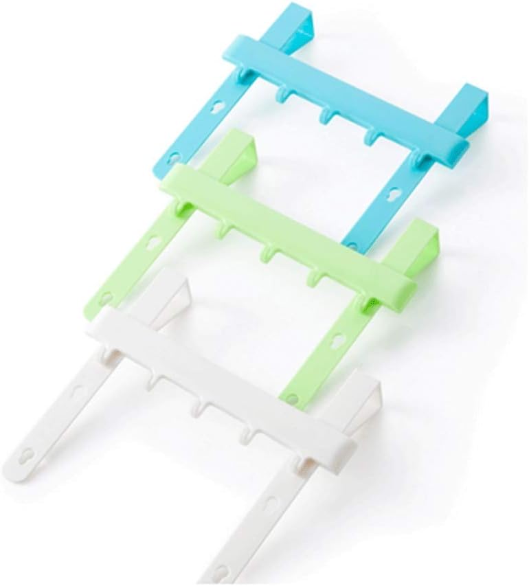 Storage Door Shelf, Kitchen Bathroom Towel Rack, Hanging Towel Rack, Creative Towel Rack(Black)