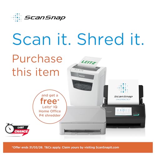 ScanSnap iX2500 Weiß – Ultraschneller Duplex-Scanner mit 45 S./Min., 100-Blatt-ADF, 600 DPI, 5″ Touchscreen, WLAN/Bluetooth/USB-Konnektivität – Bild 6