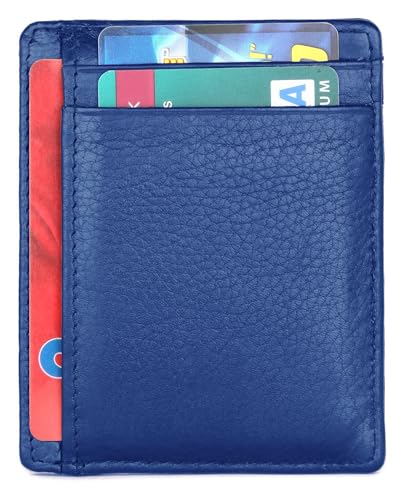 Image of WildHorn Leather Card Holder for Men & Women (Blue)